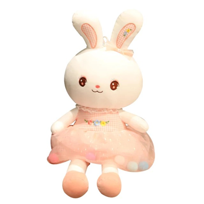 عروسک خرگوشی صورتی پوم پوم 40 سانتی متر Pom Pom Rabbit Doll -اسباب بازی